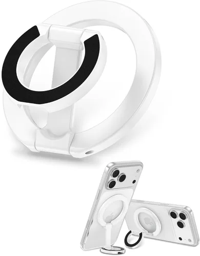 Miniatura 9 de Soporte de agarre para teléfono MagSafe de doble cara con anillo magnético ajustable para dedo y soporte lateral en bucle para iPhone 17/16 Pro