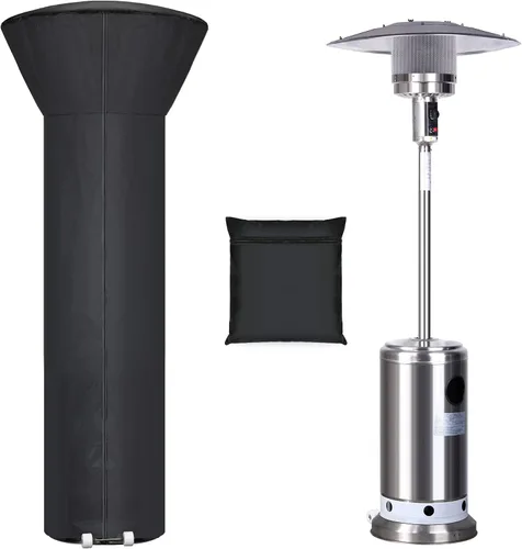 Cubiertas para calentador de patio Hualedi con cremallera y bolsa de almacenamiento, impermeables, a prueba de polvo, resistentes al viento, a la