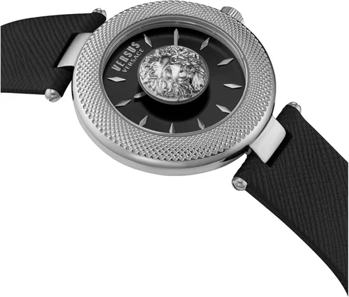 Miniatura 3 de Versus Versace Brick Lane Lion Collection Reloj de moda para mujer con correa ajustable de cuero genuino y esfera de rayos solares