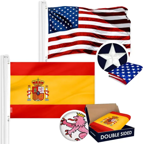 Miniatura 14 de G128 Paquete combinado: bandera estadounidense de Estados Unidos de 3 x 5 pies bordada de estrellas y Gadsden (Dont Tread On Me) bandera de 3 x 5