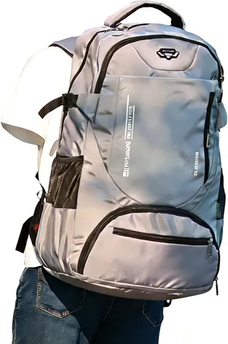 Miniatura 7 de Mochila de viaje grande de 80L para hombres y mujeres, mochila de senderismo ligera resistente al agua con compartimento para zapatos, Negro