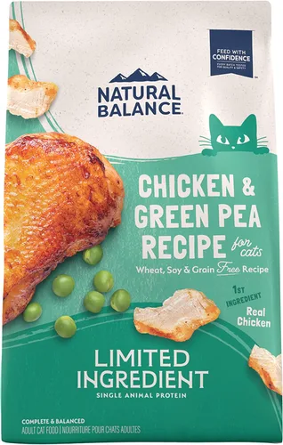 Comida seca para gatos Natural Balance, con ingredientes limitados, azules & púrpuras