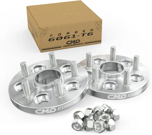 Miniatura 20 de Customadeonly Espaciadores de rueda centrados negros forjados 5x100 de 0.984 in (1 pulgada) (2 piezas) - Compatible con Subaru BRZ, Impreza