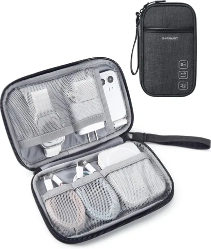 Miniatura 10 de BAGSMART Organizador de cables de viaje Organizador de cables de viaje Bolso Organizador electrónico Bolso Organizador de viaje, Esenciales de viaje