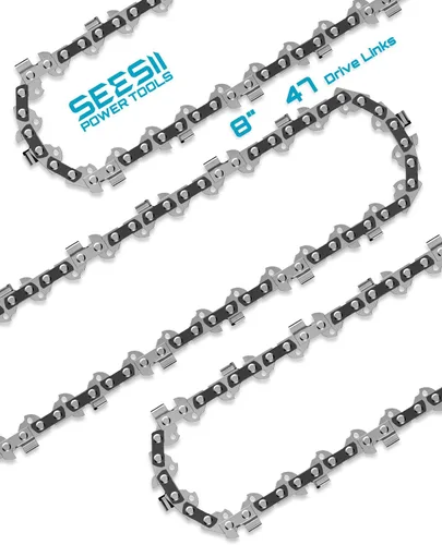 Miniatura 10 de Seesii Reemplazo de cadena de motosierra de 8 pulgadas, paquete de 2 cadenas de motosierra de 8 pulgadas para motosierra eléctrica inalámbrica