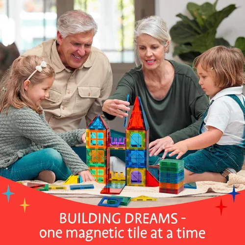 Miniatura 3 de Fichas Magnéticas 138 PIEZAS (CONJUNTO XL), Fichas Magnéticas para Niños, Juguete para Niños y Niñas de 3 4 5 6 7 8 Años, Conjunto de Construcción