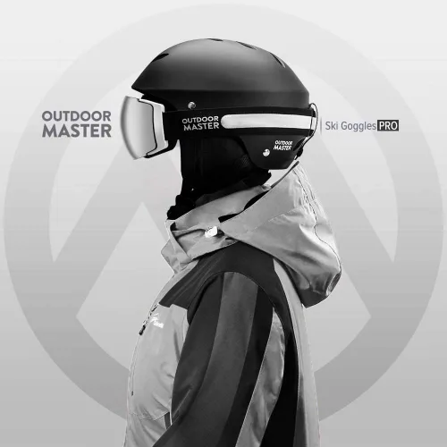 Miniatura 3 de OutdoorMaster Gafas de esquí PRO – sin marco, lente intercambiable, 100% protección UV400, gafas de nieve para hombres y mujeres A11-marco blanco