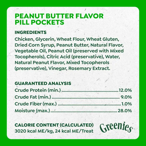 Miniatura 5 de Greenies Pill Pockets con dulces de mantequilla de maní real para perros, Mantequilla de cacahuate