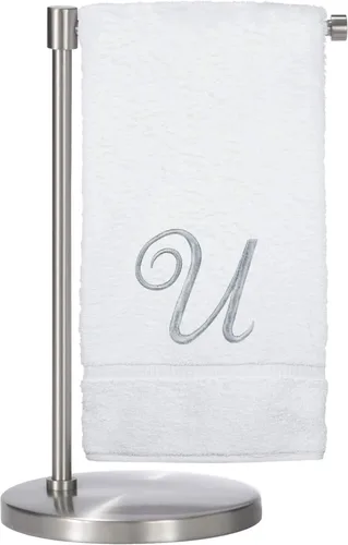 Miniatura 53 de Script R - Toalla de baño con monograma, regalo personalizado, 27 x 54 pulgadas, juego de 1 toalla bordada con texto dorado, 100% algodón turco