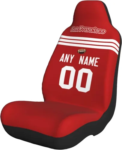 Miniatura 27 de Fundas de asiento de coche de fútbol personalizadas, accesorios personalizados para automóvil, regalos de Arizona con nombre y número, funda