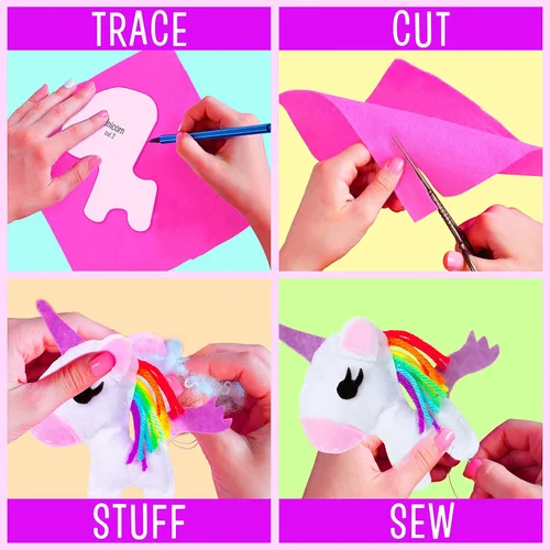Miniatura 5 de Creative Kids Kit de costura de fieltro - Artesanía de más de 15 personajes - Divertido kit de bricolaje para niños mayores de 8 años - Juego