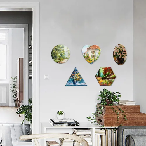 Miniatura 8 de Wakauto Pintura blanca Juego de pintura blanca Juego de pintura lienzo en forma de corazón Dibujo en blanco Tableros de lienzo estirado