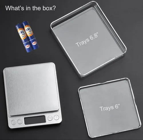 Miniatura 6 de Báscula digital de alimentos de 0.001 onzas y onzas, báscula de cocina para alimentos con pantalla LCD retroiluminada, tare, 9 unidades, apagado