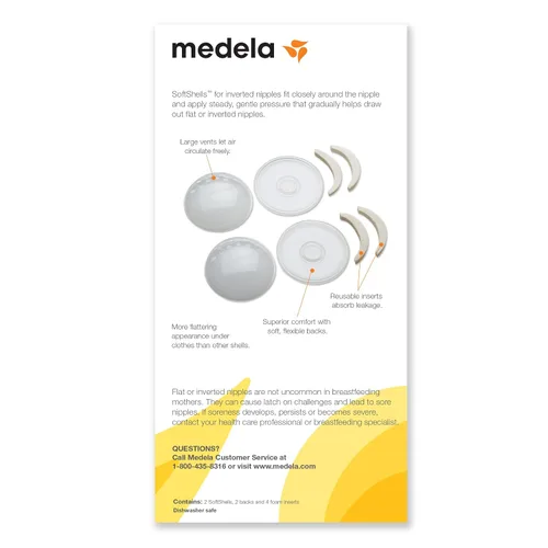 Miniatura 4 de Medela SoftShells - Conchas de pecho para pezones planos o invertidos, conchas discretas para tu cuerpo único, flexibles y fáciles de llevar