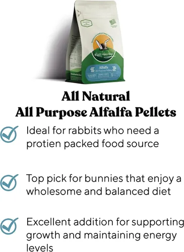 Miniatura 3 de Rabbit Hole Hay - Pellets de alfalfa totalmente naturales para mascotas pequeñas - 12 oz - Mezcla rica en nutrientes