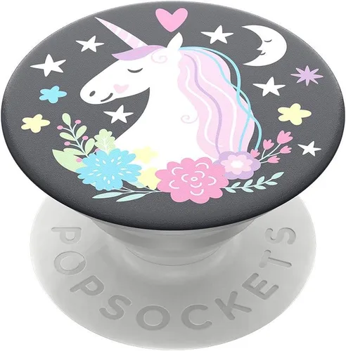 PopSockets PopGrip - Soporte extensible y agarre con parte superior intercambiable - Unicorn Dreams