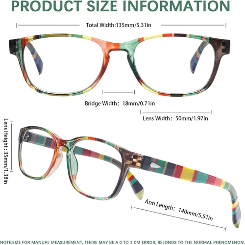 Miniatura 6 de Lentes de lectura para mujer, estampado de patrón con bloqueo de luz azul, elegantes lentes para lectura de computadora