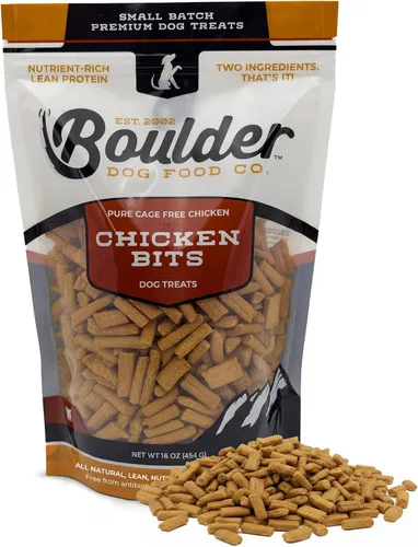 Chicken Bits - Golosinas naturales para perros de razas pequeñas a grandes, bajas en calorías para entrenamiento, carne de grado humano, golosinas