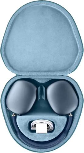 Miniatura 12 de co2CREA Funda rígida con modo de sueño, reemplazo para auriculares Apple AirPods Max inalámbricos de diadema (Funda negra)