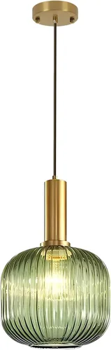 Miniatura 30 de Moderna lámpara colgante con enchufe de mediados de siglo, lámpara colgante de vidrio lechoso, lámpara colgante enchufable con luz de techo