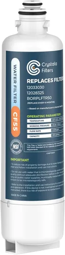 Crystala Filters Repuesto para filtro de agua Bosch Ultra Clarity Pro, compatible con BORPLFTR50, 12033030, 11025825, 12028325, BORPLFTR55,