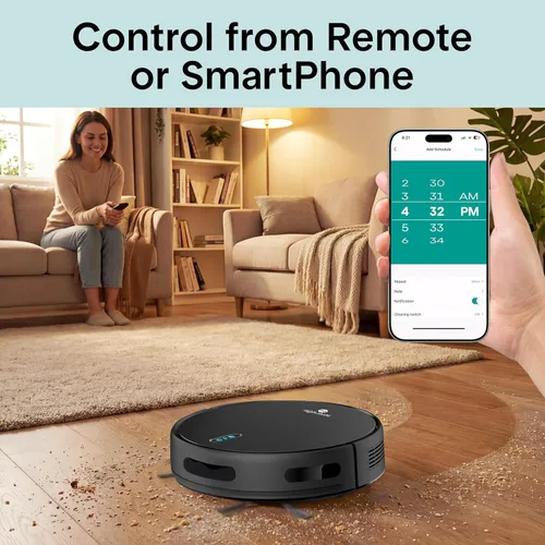 Miniatura 6 de SereneLife Robot aspirador automático y trapeador, edición Pro con batería mejorada, succión extrema, tanque de agua interno, control inteligente