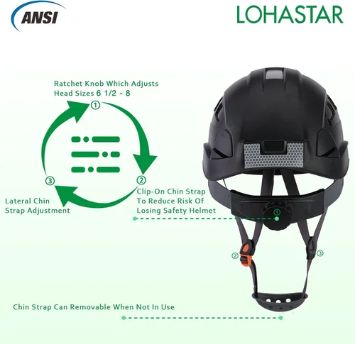 Miniatura 4 de Hard Hats Construction Safety Helmet Adjustable Vented Work Helmet ANSI Z89.1 Approved OSHA Hard Hat