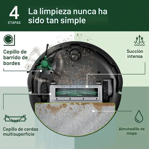 Miniatura 3 de iRobot Roomba 105X Robot Aspirador y Trapeador Combo, Base de Vacío Automático, Autovaciado hasta 75 días, Succión de Elevación de Potencia 70×