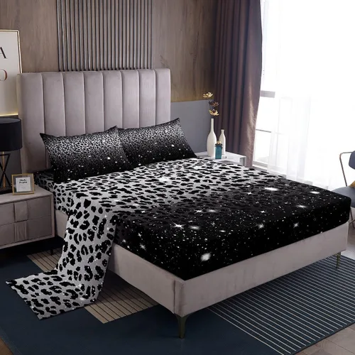 Miniatura 21 de Erosebridal Juego de ropa de cama para niños, sábanas kawaii con diseño de gato, tamaño individual, juego de cama de 3 piezas con 1 sábana bajera, 1