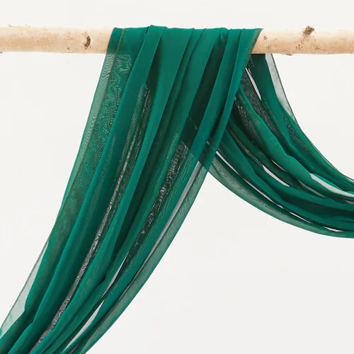 Miniatura 8 de Tela drapeada para arco de boda, 1 panel de 18 pies, color verde esmeralda, cortina de tela de gasa, paneles drapeados para boda, arco, ceremonia