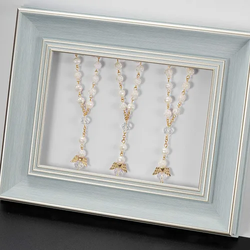 Miniatura 6 de 30 Piezas de Rosario de Bautismo Cuentas de Rosario de Acrílico Mini Rosarios con Ángel para la Primera Comunión Recuerdos de Fiesta de Bautismo