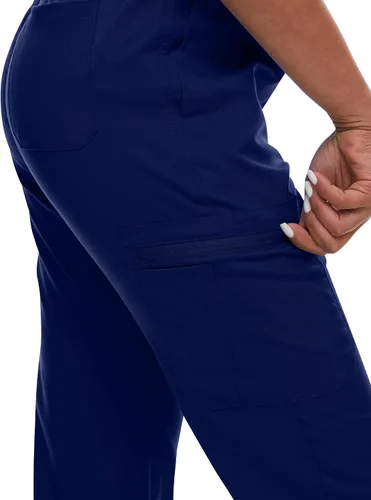 Miniatura 5 de niaahinn Conjunto de uniforme médico para mujer con cuello en V clásico y pantalones deportivos de yoga, uniforme médico de enfermería