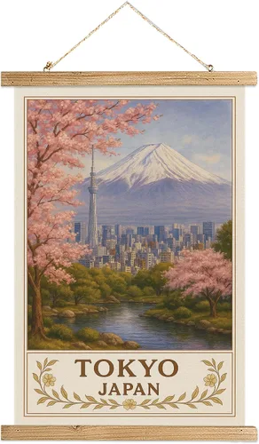 Miniatura 18 de Buenos Aires Argentina - Póster artístico de pared, impresión vintage de viaje con monumento a Obelisco, rollo colgante de lienzo de lino con marco