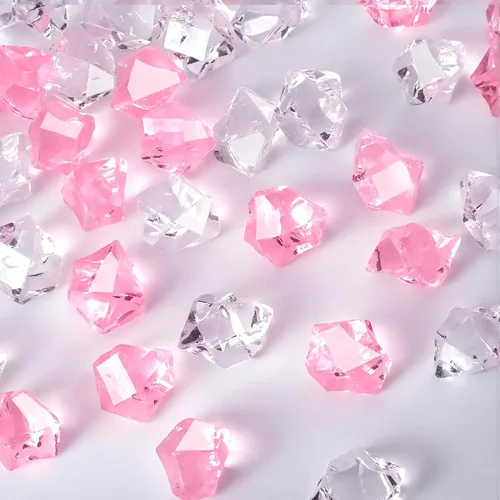 Miniatura 10 de Babenest - Rocas de hielo trituradas acrílicas, 150 piezas de cristales falsos, cubos de hielo de plástico, gemas de diamantes para rellenos