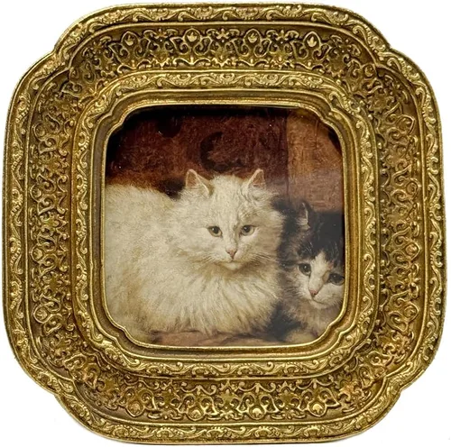 Miniatura 11 de CISOO Marco de Fotos Ovalado Pequeño Vintage de 2.5 x 3.5 Pulgadas, Marco de Fotos Negro Ornamentado Antiguo Tamaño Cartera para Mesa y Exhibición