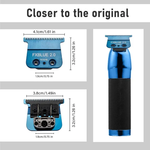 Miniatura 3 de FX707BL 2.0 Cuchillas de repuesto, cuchillas en T estándar y de dientes finos compatibles con recortadoras FX787, FX799 y LoPROFX FX726, FX729