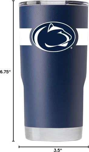 Miniatura 6 de Gametime Sidekicks Penn State - Vaso azul marino de 20 onzas, con licencia oficial, acero inoxidable 18/8, doble pared, aislado al vacío, logotipos