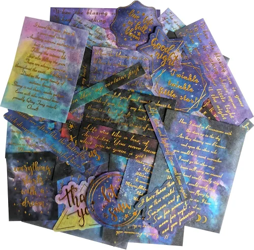 Miniatura 8 de Juego de calcomanías de papel washi de papel washi de cuento de hadas del mundo kawaii, hadas kawaii, niña, flor de cerezo, atrapasueños, B