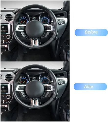 Miniatura 4 de KIMISS Extensión de palanca de cambios de aleación de aluminio para Mustang, paletas de cambio de volante, diseño de hoja ligera, compatible con V6