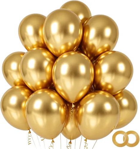 Miniatura 15 de ASIYUHY 100 globos de fiesta de colores surtidos de 12 pulgadas, globos arcoíris con cinta de 65 pies, globos coloridos de látex grueso, globos