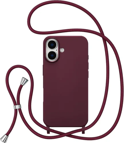 Miniatura 17 de ZTOFERA Funda Crossbody para iPhone 15 Pro con Correa de Cordón Ajustable, Funda Suave de Silicona Líquida para iPhone 15 Pro 6.1 pulgadas - Rosa
