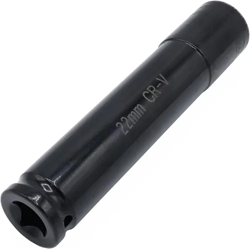 Miniatura 12 de Toma de impacto profundo de 1/2 pulgada por 0.551 in, acero CR-V tratado térmicamente de 6 pulgadas de longitud, tamaño métrico de 6 puntos