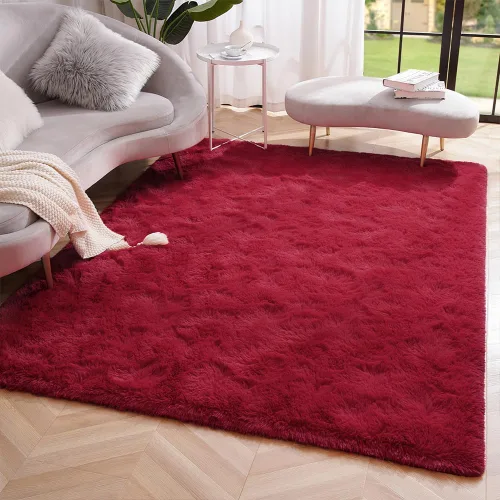 Miniatura 2 de Amearea Alfombra suave y esponjosa de alta calidad de 4 x 5.3 pies, alfombras peludas para dormitorio, alfombra de pelo largo para sala de estar