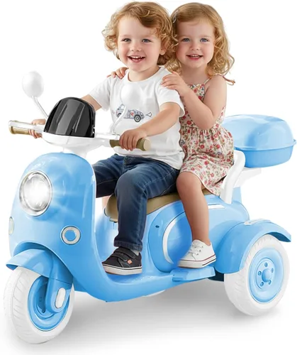HEIMILI Motocicleta eléctrica para niños, scooter eléctrico para niños de 3 años, juguete para niñas, scooter de 3 ruedas de 12V para montar para