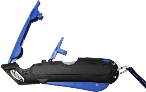 Miniatura 2 de Garvey 091524 cúter de seguridad con funda, color negro y azul, Negro/Azul