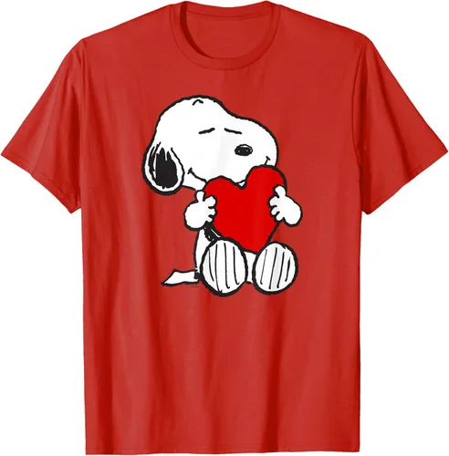Miniatura 45 de Peanuts Camiseta de San Valentín Snoopy Hugging Heart, Negro