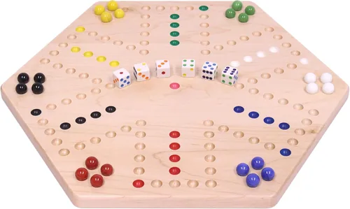 Miniatura 3 de Wahoo - Juego de mesa de mármol, 16 pulgadas de ancho, madera de arce, doble cara