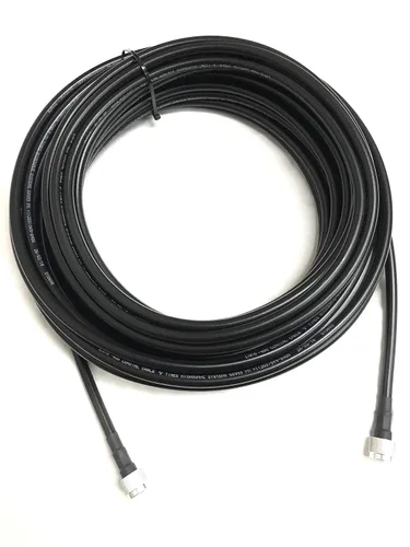 Miniatura 3 de Custom Cable Connection Cable de antena coaxial de baja pérdida de 3 pies N macho a N macho LMR400 veces para microondas de 50 ohmios