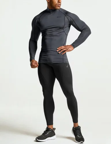 Miniatura 5 de TSLA - Paquete de 1 o 3 camisetas de compresión para hombre de manga larga con SPF 50 camiseta de entrenamiento deportiva de protección