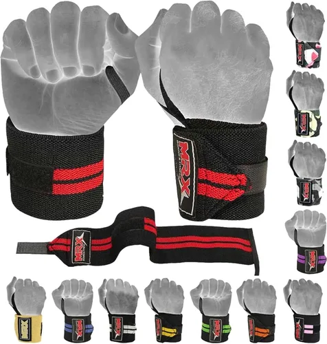 Miniatura 3 de MRX - Muñequeras para levantamiento de pesas, entrenamiento de gimnasio, soporte de muñeca, fisicoculturismo, entrenamiento, envoltura para Púrpura